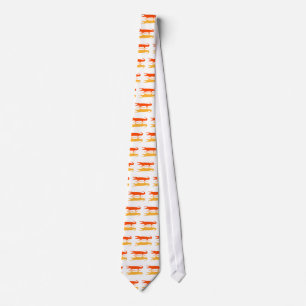 Gravata Reflexão Crocodilo (Laranja)