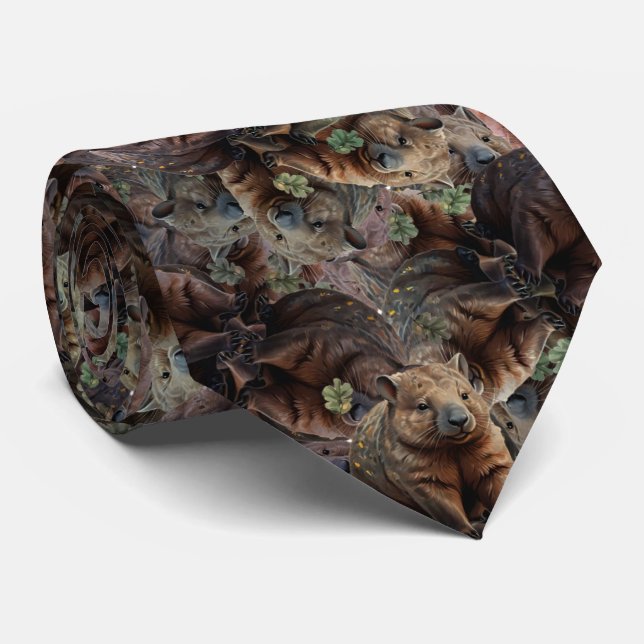 Gravata Reflexões na Burrow: A Simetria das Mulheres (Rolled)