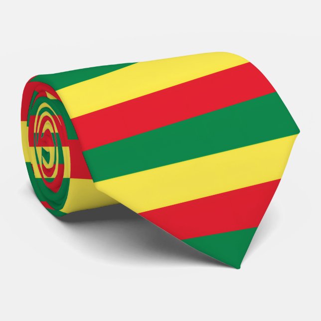 Gravata Reggae Krawatte Reggae Rasta Roots (Rolled)