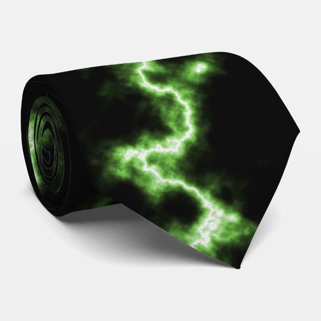 Gravata Relâmpago verde (Rolled)