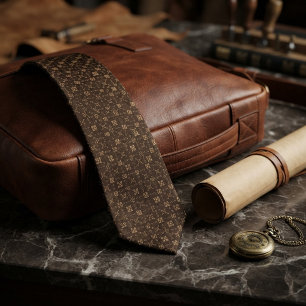 Gravata Renaissance em Jacquard de Malha Marrom Espresso