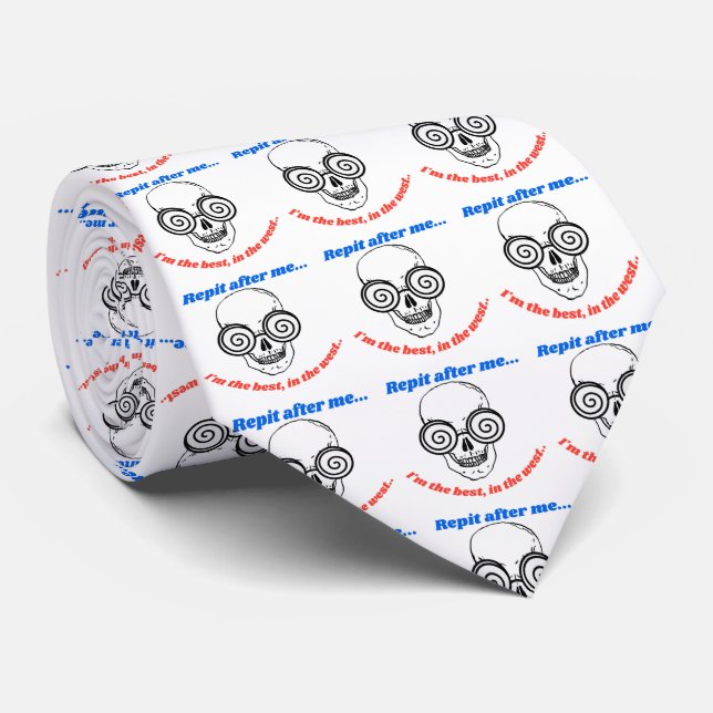 Gravata réplica do crânio atrás de mim (Rolled)