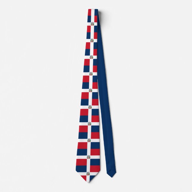 Gravata República Dominicana - bandeira Neck Tie (Frente)