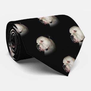 Gravata Retrato de Black American Bull Dog