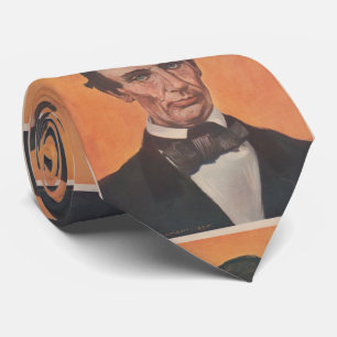 Gravata Retrato do vintage de Abraham Lincoln (1895)