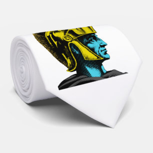 Gravata Retrato romano do pop art do gladiador