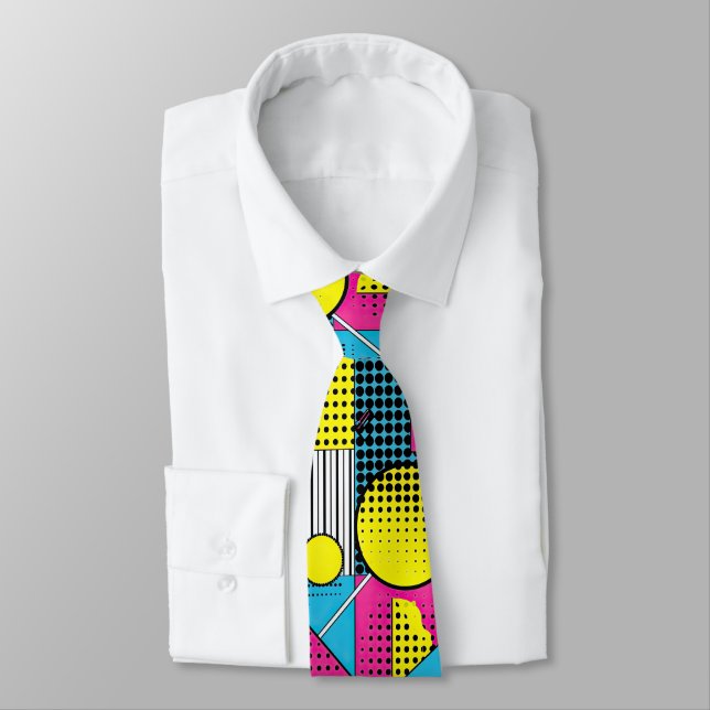 Gravata Retro 80s Custom Tie – Elegant Fashion (Amarrado)