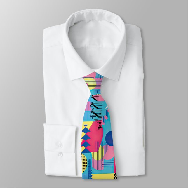 Gravata Retro 80s Custom Tie – Elegant Fashion (Amarrado)