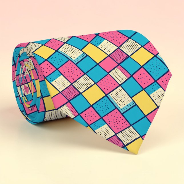 Gravata Retro 80s Pop Culture Custom Necktie (Criador carregado)