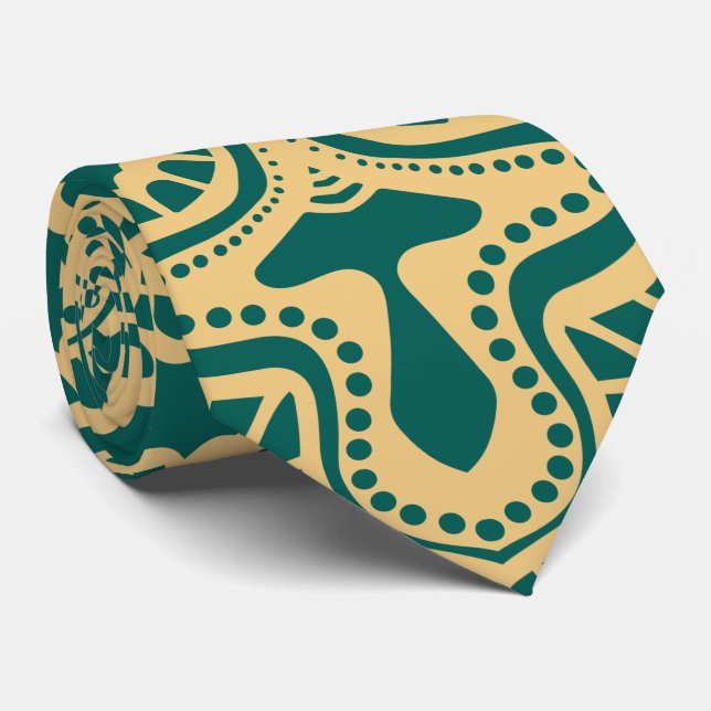 Gravata Retro Boho Chic Bohemian Hippie Rosette Mandala (Rolled)