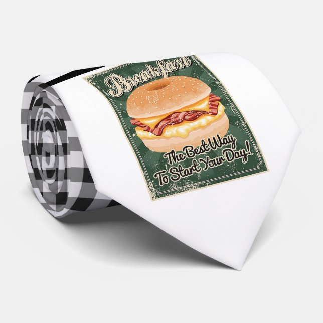 Gravata Retro Breakfast Bagktie (Rolled)
