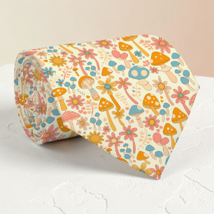 Gravata Retro Clássica Cogumelo Anos 70 Personaliz