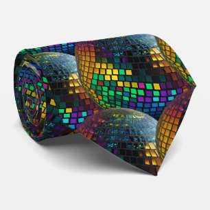 Gravata Retro Disco Ball - Designer de Festa de Da
