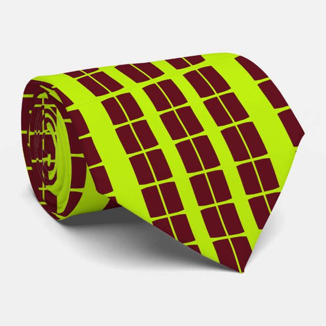 Gravata Retro Grid Neck Tie (Rolled)