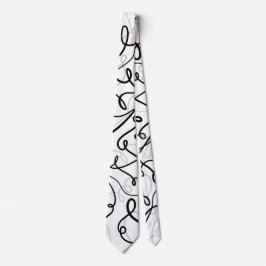 Gravata Retro Roda Moderna Preto Branco