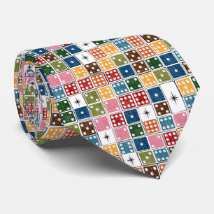 Gravata Retro Starburst Dominoes