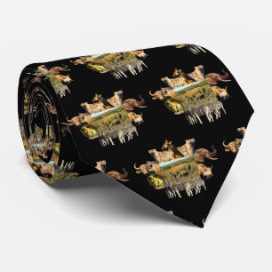 Gravata Rhino Reeds Wildlife Frame Neck Tie