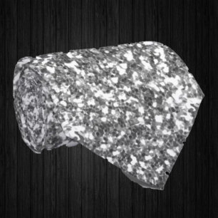 Gravata Rico de Lúxo de Silver Sparkles Faux Glitter