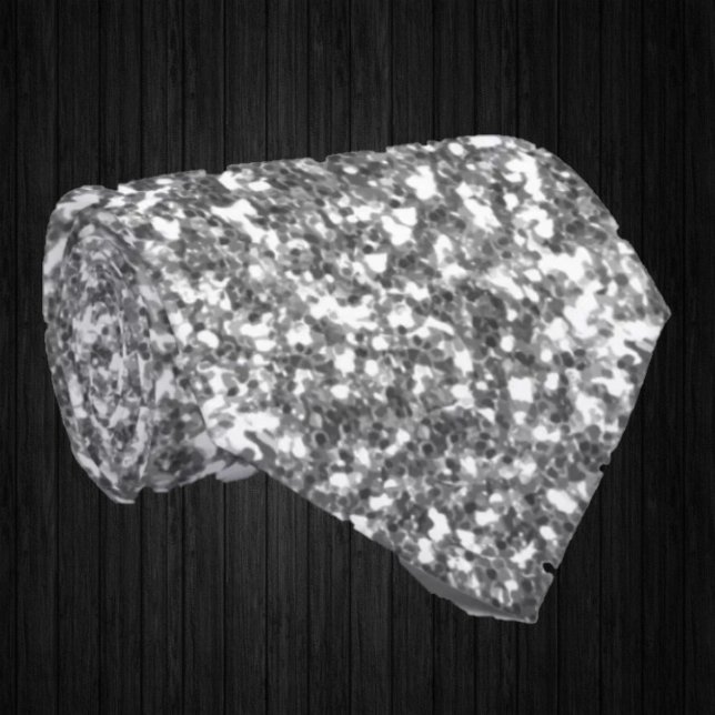 Gravata Rico de Lúxo de Silver Sparkles Faux Glitter (Criador carregado)