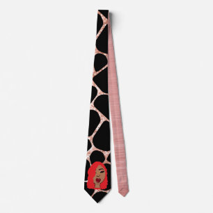 Gravata Rico Dourado E Rosa