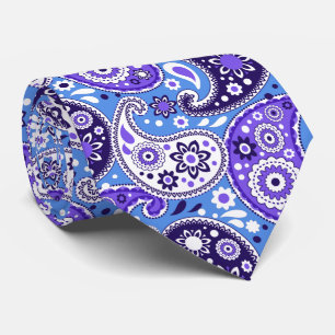 Gravata Rico Rodeio Azul Bandana Paisley