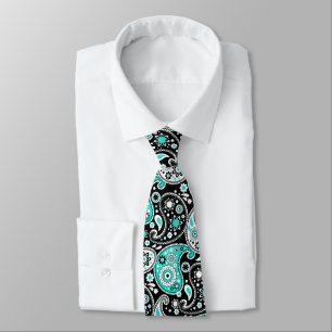 Gravata Rico Turquoise Paisley País de Ancoradouro Oeste