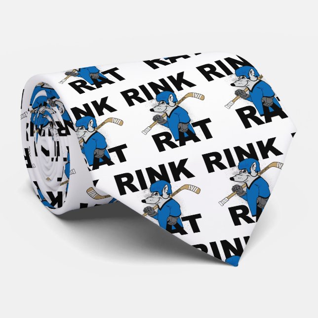 Gravata Rink Rat Hockey Tie (Rolled)