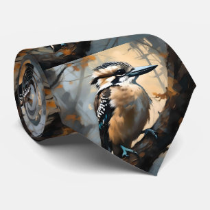 Gravata Risos charmosos: Kookaburra na pintura a óleo