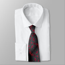 Gravata rmdesignflo55 tie -BLACK- RED -CUTE Neck Tie