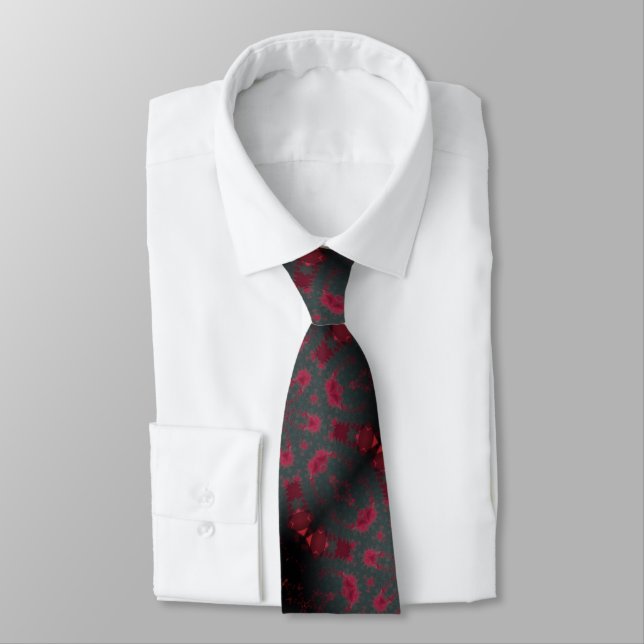Gravata rmdesignflo55 tie -BLACK- RED -CUTE Neck Tie (Amarrado)