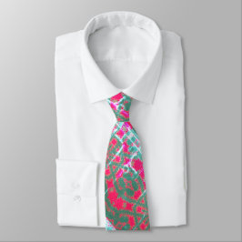 Gravata rmdesignflo55 tie GREEN WHITE RED CUTE Neck Tie