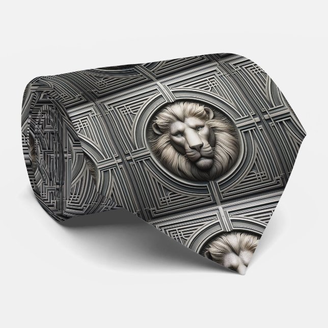 Gravata Roaring Lion | Moda Masculina para Homens (Rolled)