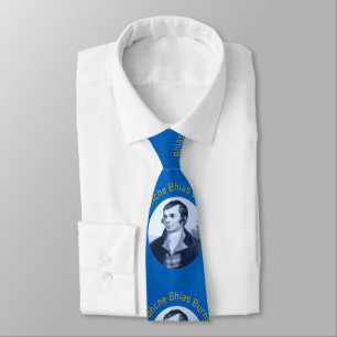 Gravata Robbie Burns - Oidhche Bhlas Burns Texto Amarelo