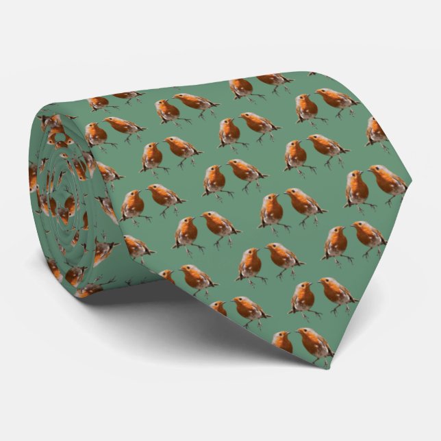 Gravata Robin Frenzy Tie (Verde) (Rolled)