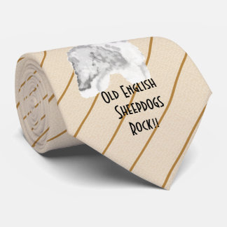 Gravata Rocha inglesa velha do Sheepdog - imprimiu ambo o
