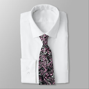 Gravata Rochas rosa Fractais