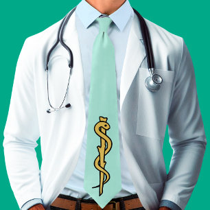 Gravata Rod de Asclepius Neck Tie (Verde Leve Escrubs)