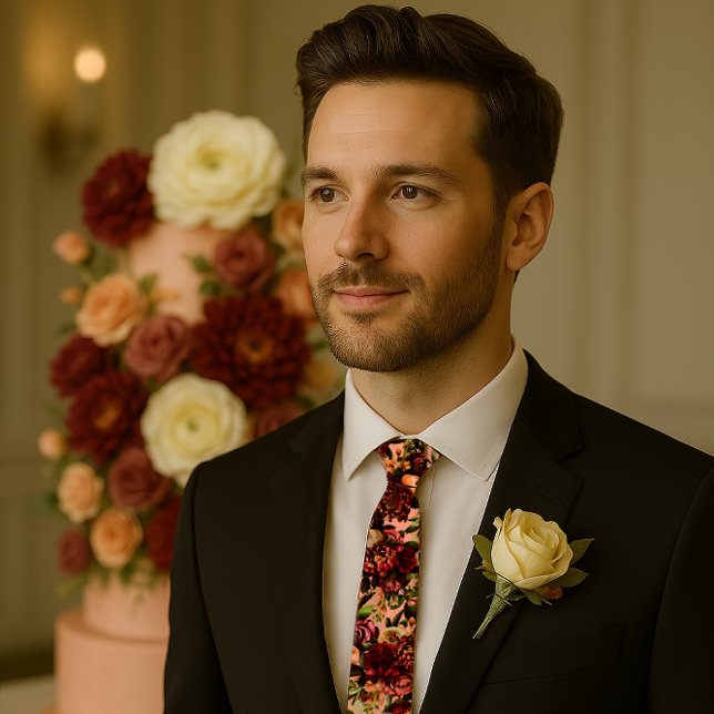 Gravata Romântico crisântemo em cor-de-rosa (Criador carregado)