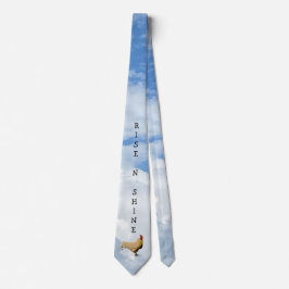 GRAVATA ROOSTER SKY CLOUDS PHOTO NECK TIE