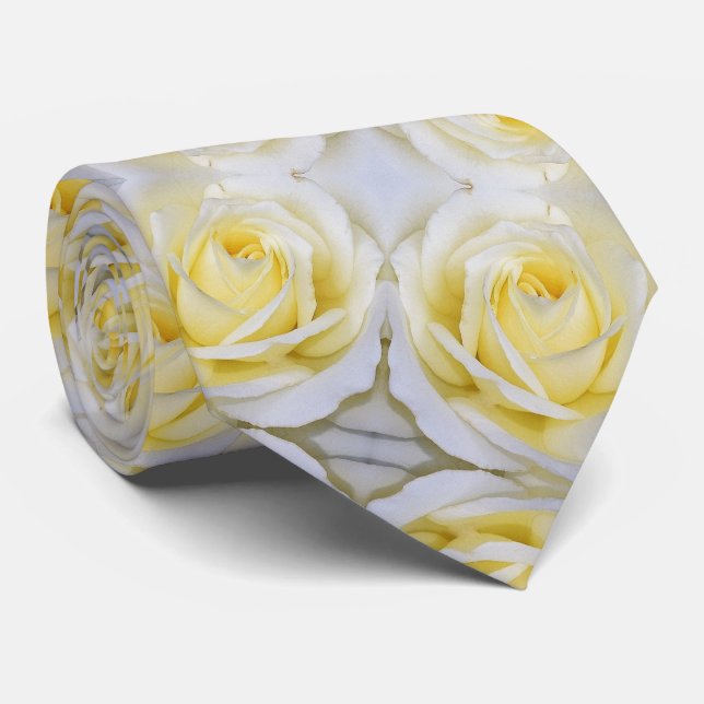 Gravata Rosa amarelo (Rolled)