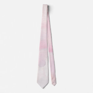 Gravata Rosa Corado e Lavagem de Aquarela Lavanda