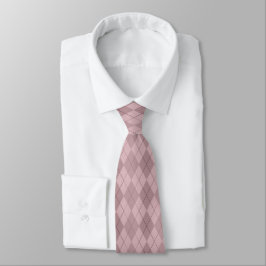 Gravata Rosa Dourado Desbotado Argyle