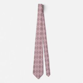 Gravata Rosa Dourado Desbotado Argyle