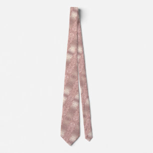 Gravata Rosa Dourado Dissipadores de brilho reluzente com