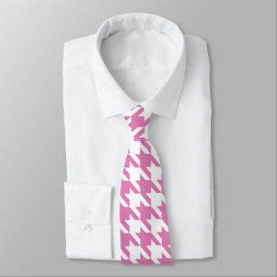Gravata Rosa e Branco