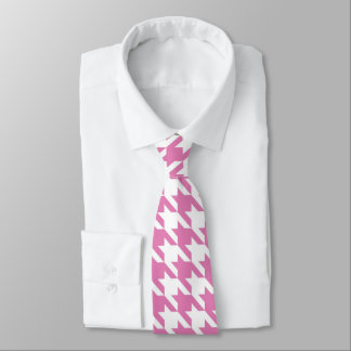 Gravata Rosa e Branco