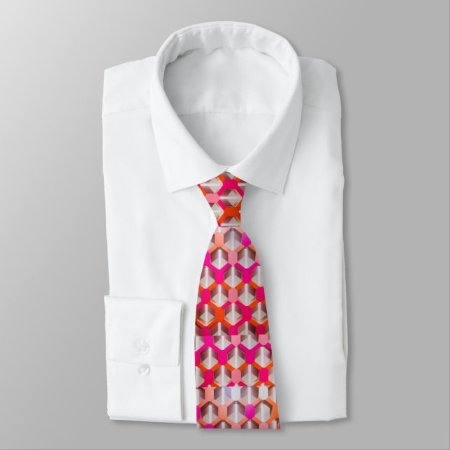 Gravata rosa elegante (Amarrado)