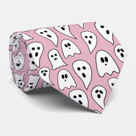 Gravata Rosa Fantasma Halloween