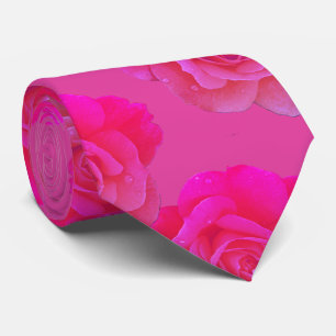 Gravata Rosa Floral cor-de-rosa Fuchsia Na moda Gift Favor