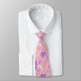Gravata Rosa Floral Rosa Vintage